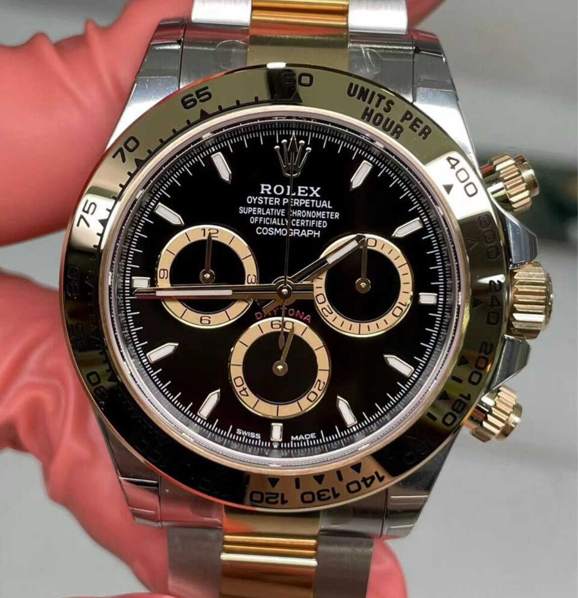 Customer with luxury watch copy in Causeway Bay